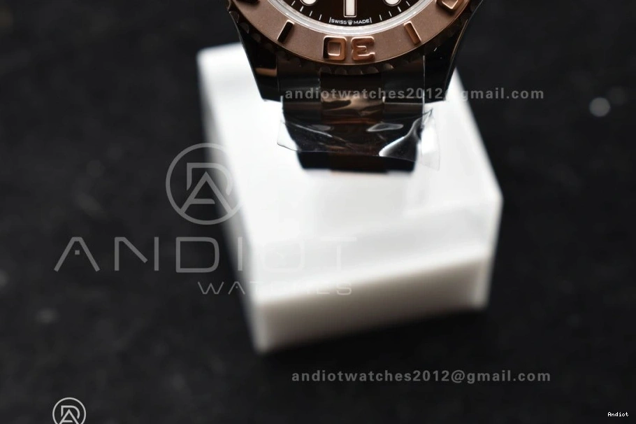 316L Best SS 268621 Dial Yacht-Master Case RG A2824 Edition Bracelet 37mm Brown 1:1 CVSF and 1116
